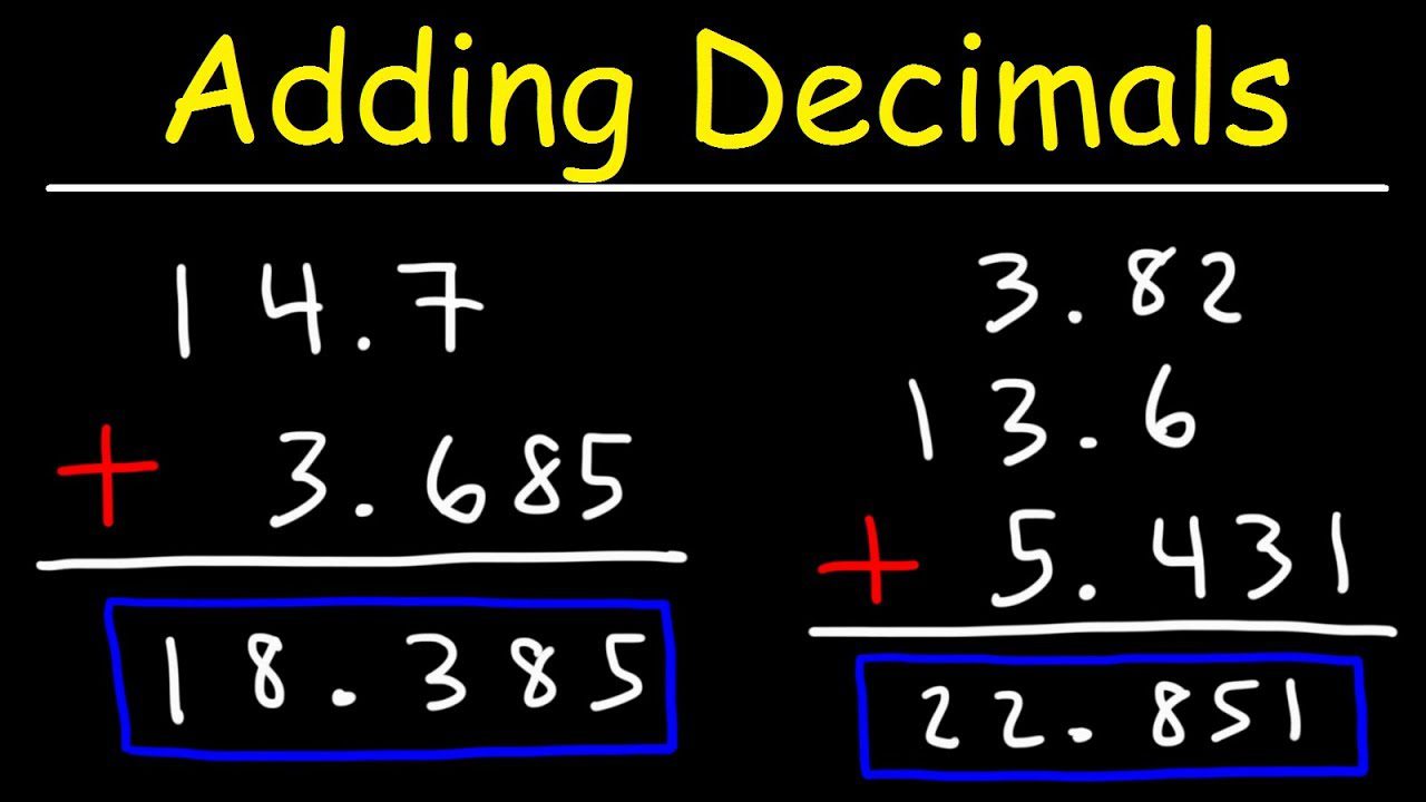 How Do I Add 3 Decimals?