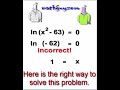 Unveiling the Secrets of Exponential Equations: A Journey to Solve Log Natural X Squared Minus 63 Equals 1